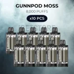 10 PCS - Gunnpod Moss 8000 Puffs