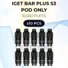 10 pcs iget bar plus s3 pod only 10000 puffs