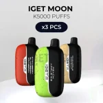 3 PCS - IGET Moon K5000 Puffs