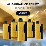 5 PCS - Alibarbar Ice Adjust 12000 Puffs