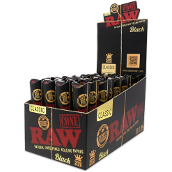 RAW BLACK COMES - Pre-Rolled Kingsize (3 Cones)