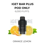 IGET Bar Plus Pods 6000 Puffs - Orange Lemon