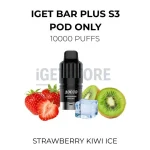 IGET Bar Plus S3 Pod Only 10000 Puffs - Strawberry Kiwi Ice