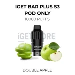 IGET Bar Plus S3 Pod Only 10000 Puffs - Double Apple