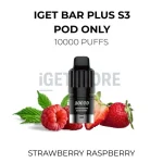 IGET Bar Plus S3 Pod Only 10000 Puffs - Strawberry Raspberry