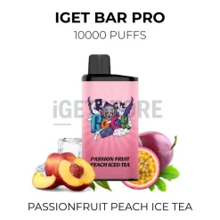 Iget bar pro 10000 puffs passionfruit peach ice tea