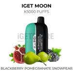 IGET Moon K5000 Puffs - Blackberry Pomegranate Snow Pear