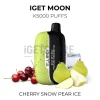 Iget moon k5000 puffs cherry snow pear ice