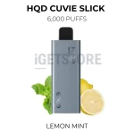 HQD Cuvie Slick 6000 Puffs - Lemon Mint