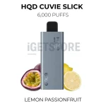 HQD Cuvie Slick 6000 Puffs - Lemon Passionfruit