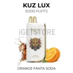 KUZ LUX 9000 Puffs - Orange Fanta Soda